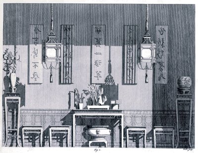 Interior, Chambers, Sir William (1723-96) from Designs of Chinese Buildings, 1759 by William Chambers
